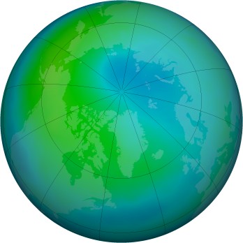 Arctic ozone map for 2011-10